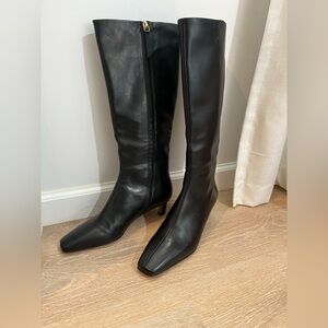 NEW Alohas Black Knee High Kitten Heel Boots